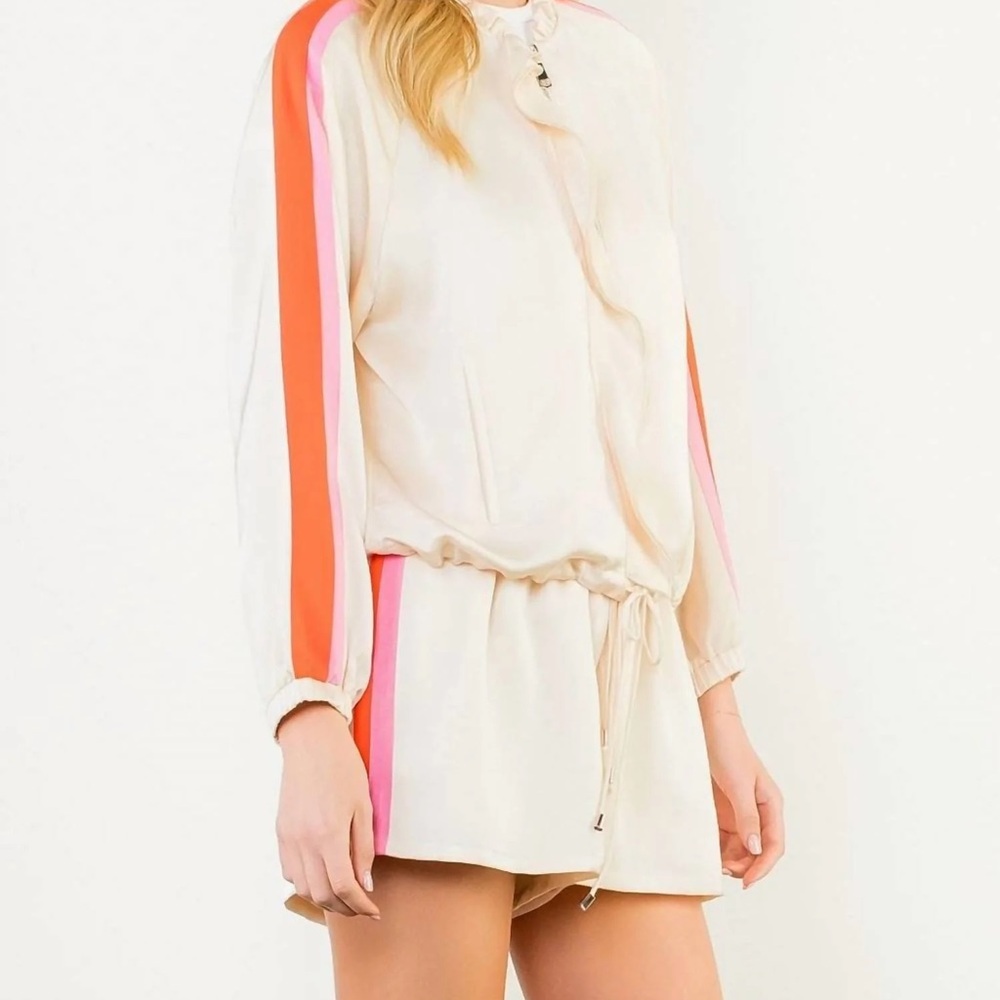 Thml shorts with stripe of orange and pink down